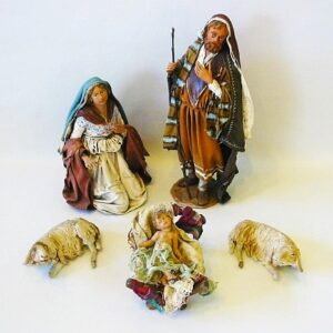 Natività in terracotta e tessuti inamidati