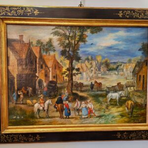 Olio su tela - Scena fiamminga Brueghel (riproduzione)