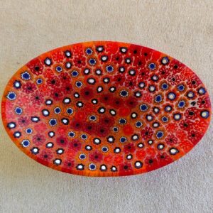 Piattino ovale rosso